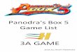 Panodra's Box 5 Game List - highscoresaves.com · Superior Soldiers. 50. SNK Vs. Capcom. 100. Alien Challenge. Panodra's Box 5 Game List Page 1. ÿ ... Shinobi : FZ-2006 . 257. Top