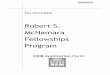 Robert S. McNamara Fellowships Programsiteresources.worldbank.org/INTWBISFP/Resources/551491...Robert S. McNamara Fellowships Program Applicant Information: 2008 Cycle Introduction