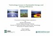 Technology Issues in Renewable Energy and Energy Efficiency · Technology Issues in Renewable Energy and Energy Efficiency ... • HNEI working with GE and electric utilities to develop