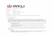 POLICY & PROCEDURE DOCUMENT - WKU - … POLICY & PROCEDURE DOCUMENT NUMBER: 1.4021 DIVISION: Academic Affairs TITLE: Academic Program Review DATE: March 25, 2013 REVISED: February