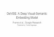 DeViSE: A Deep Visual-Semantic Embedding Modelvision.cs.utexas.edu/381V-fall2016/slides/nagarajan...margin random incorrect class Inference - ZSL When a new image comes in: 1. Push