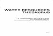 WATER RESOURCES THESAURUS - USGS · owrt it-80/1 water resources thesaurus third edition a vocabulary for indexing and retrieving the literature of water resources research and development