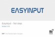 EasyInput · EasyInput allows performing SAP transactions / functions ... Execute the \user\Setup.exe ... allowing SAP Scripting or eCATT) may be required to start testing