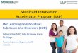 Medicaid Innovation Accelerator Program (IAP) · PDF file2018-04-09 · Medicaid Innovation Accelerator Program (IAP) IAP Learning Collaborative: ... • Health home “Hub & Spoke”