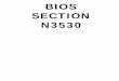 BIOS SECTION N3530 - Fujitsu Global · 2010-04-09 · BIOS SECTION N3530. 2 ... This will open the main menu of the BIOS Setup Utility with the current settings ... Options and Defaults