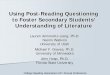 Using Post-Reading Questioning to Foster Secondary ...ucrl.utah.edu/about-us/pdf/Liang_2007.pdf · to Foster Secondary Students’ Understanding of Literature ... 15-question multiple