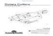 Rotary Cutters - Land Pride · 2017-10-11 · Rotary Cutters RCR1542 & RCR1548 312-556M Operator’s Manual ... potential hazard to personal safety involved and extra ... while under