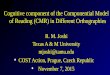 Cognitive component of the Componential Model of … component of the Componential Model of Reading (CMR) in Different Orthographies R. M. Joshi Texas A & M University mjoshi@tamu.edu
