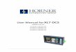 User Manual for XL7 OCS - Horner Automation · User Manual for XL7 OCS MAN0974-01-EN ... 2.4 Required and Suggested Accessories ... 2.5 Useful Documents and References 