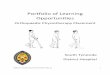 Portfolio of Learning Opportunities - Northumbria … · Portfolio of Learning Opportunities. ... The Clinical Lead Physiotherapist within South Tyneside District ... To use assessment