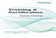 Training and Certification Course Catalog - dl.cdn-anritsu.comdl.cdn-anritsu.com/en-us/test-measurement/files/Brochures... · training course focused on RF line sweep theory, 