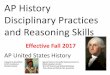 AP History Disciplinary Practices and Reasoning Skills · AP History Disciplinary Practices and Reasoning ... Andrew Carnegie, and Andrew Jackson overcome ... “beyond the documents”