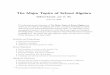 The Major Topics of School Algebra - UCB Mathematicsmath.berkeley.edu/~wu/NMPalgebra7.pdf · The Major Topics of School Algebra ... Linear Equations, and at least the ﬁrst two bullets