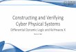 Constructing and Verifying Cyber Physical Systemsos.inf.tu-dresden.de/Studium/CPS/SS2015/09-DL.pdfSummer 2015 Constructing and Verifying Cyber Physical Systems - Marcus Völp 274 Overview