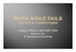 Craig D. Wilson, MS, PMP, CSM - PMI California Inland ...pmicie.org/images/meeting/062513/when_agile_fails___causes_and... · Craig D. Wilson, MS, PMP, CSM ... Include non-functional