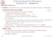 2.29 Numerical Fluid Mechanics Lecture 14 Slides · 2.29 Numerical Fluid Mechanics PFJL Lecture 14, ... •Parabolic PDEs and Stability –Explicit schemes (1D-space) • Von Neumann
