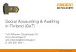 Social Accounting & Auditing in Finland (SoT) · Social Accounting & Auditing in Finland (SoT) Tytti Siltanen, ... – Loosing of proposal as partner for Equal-project Response 