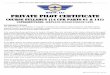 Private Pilot Certificate - mrfti.com · MRFTI, LLC - Private Pilot Certificate Course Syllabus (Part 61 & 141) for Airplane Single-Engine Land TRAINING TIME TABLE The following table