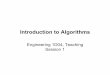 Introduction to Algorithms - McMaster Universityimps.mcmaster.ca/.../tutorials/T1_IntroductionToAlgorithms.pdf · Introduction to Algorithms Task 1 Get into groups of 4 and create