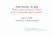 DIS-Parity 12 GeV - University of Virginiapeople.virginia.edu/~kdp2c/pubpage/talkarchive/PVDIS-Solenoid_UGM... · DIS-Parity 12 GeV ... SUSY /(Q W p ) SM (%) (A SUSY / (A d) (b) DIS-Parity