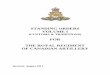 FOR THE ROYAL REGIMENT OF CANADIAN .These Standing Orders for The Royal Regiment of Canadian Artillery