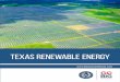 Texas renewable energy€™ renewable energy usage, followed by biofuels and biomass (see chart on page 1). The 2000s was the decade wind accelerated in Texas,
