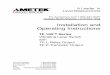 Installation and Operating Instructions - Spartan Controls/media/resources/ametek... · Installation and Operating Instructions ... TF-P-Transistor Output U.S. and Canada ... The