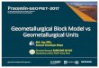 Geometallurgical Block Model vs Geometallurgical Units · MEGASCOPIC ROCK MASS Geological mapping by cells. Macro-images processed by automatized image analyzer software (AIAS) 