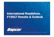 International Roadshow, FY2017 Results & Outlook Roadshow, FY2017 Results & Outlook Disclaimer “Australasia’s leading provider of aftermarket parts, accessories, equipment and