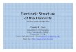 Electronic Structure of the Elements - chymist.com Structure 130.pdf · Department of Ch iChemistry ... The Bohr Model –Bohr’s Postulates 1. ... Orbital Diagrams