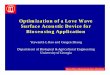 Optimization of a Love Wave Surface Acoustic Device for ... · Micro/Nano Bioengineering Laboratory Optimization of a Love Wave Surface Acoustic Device for Biosensing Application
