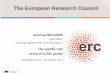 European Research Council 02... · The European Research Council Veronica WILLIAMS Legal Officer Grant Management ERC Executive Agency The specific role of the PI in ERC grants