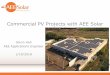 Commercial PV Projects with AEE Solar · • Considerations for inverter placement for commercial Ground Mounts ... the Fronius Symo inverters, ... ‒ Arc Fault Detection for each