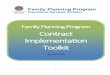 Family Planning Program Contract Implementation Toolkit · such as (IUD) Mirena and ParaGard, ... “This brochure was developed ... The statement in Spanish: “Este folleto fue