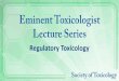 Regulatory Toxicology€¢ Teratology studies in rats and rabbits • Fertility study in the rat • Peri- and postnatal study in the rat • Safety/General Pharmacology 