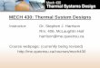 MECH 430: Thermal System Designs - Queen's Universitymy.me.queensu.ca/Courses/MECH4301/Lec01 - Introdution 2015.pdf · MECH 430: Thermal System Designs Instructor: ... Solar Energy