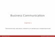 Business Communication - Wasik Ali Khan · bus 251: wasik communicationali basickhan ‘ concepts of workplace ’ business communication chapter 1 ‘introduction and basic concepts