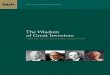 The Wisdom of Great Investors - Nez Perce people Davis Funds Wisdom ofGreat... · wisdom Cover photos (left to right): Shelby Cullom Davis, Warren Buffett, Benjamin Graham, and Peter