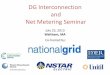 DG Interconnection and Net Metering Seminar - National …€¦ · DG Interconnection and Net Metering Seminar ... • Relay control system must be well ... • New pre-application