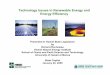 Technology Issues in Renewable Energy and Energy Efficiency · Technology Issues in Renewable Energy and Energy Efficiency ... hybrid, plug-in hybrid ... photovoltaics, concentrated