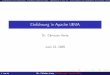 Einführung in Apache UIMA - ChristianHerta · Einführung und Übersicht Wichtige UIMA Module Multimodale Analyse Entwicklung von Collection Processing Components Weitere Möglicheitenk