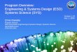 Program Overview: Engineering & Systems Design … Overview: Engineering & Systems Design (ESD) Systems Science ... Emerging Frontiers ... But Benefiting the Designer in the Process