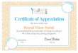 Certificate of Appreciation - royalview.com.hk · Certificate of Appreciation ! This is to certify that ! Royal View Hotel Is a participating member of Soap Cycling’s HK hotel soap