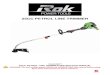 25CC PETROL LINE TRIMMER - ROK Power Tools · 25CC PETROL LINE TRIMMER 150-85-50077 25CC PETROL LINE TRIMMER INSTRUCTION MANUAL WARNING: For your safety, ... parts, move the machine