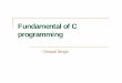 Fundamental of C programming - Programming tutorials programming -Unit 4.pdf · USING COMMENTS It is a good programming practice to place some comments in the code to help the reader