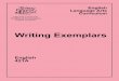 Writing Exemplars - English 421A - Prince Edward Island · work specific to this project: ... construction (run-ons, fragments). 3 Student Writing. ... numerous comma splices (2,