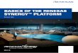 BASICS OF THE RENESAS SYNERGY TM PLATFORM · BASICS OF THE RENESAS SYNERGY TM PLATFORM Richard Oed 2017.12. CONTENTS 1 INTRODUCTION TO THE RENESAS SYNERGY™ PLATFORM 03 ... safety