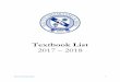 Textbook List - seaprep.org · Textbook List 2017 – 2018 . Return to ... Window AP U.S. History Prep ... Book The Lone Ranger and Tonto Fistfight in Heaven (Grove, 20th Anniversary