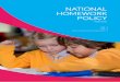 NATIONAL HOMEWORK POLICY 2018 NATIONAL ... - …education.gov.mt/Documents/Homework Policy.pdf · 4.2 Diversity of homework; ... per day. Independent homework should be introduced