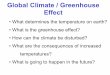 Global Climate / Greenhouse Effect - University of … · Global Climate / Greenhouse Effect ... 150 times more ash than Mt. St. Helens. ... Year Without a Summer - 1816 Rain, Steam